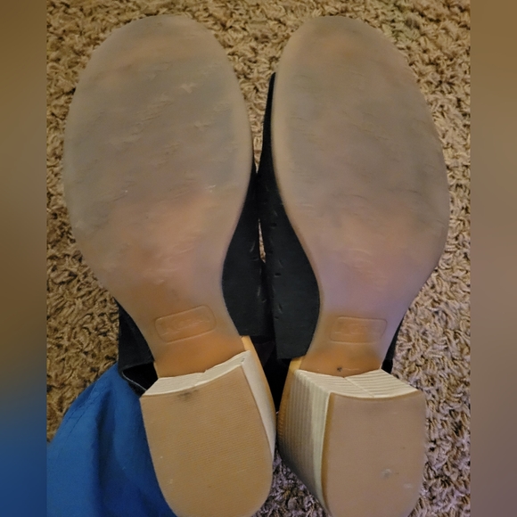 Korks Women 7 Black Suede Leather Perforated Slingback Cayleigh Sandals Open Toe - Picture 5 of 7